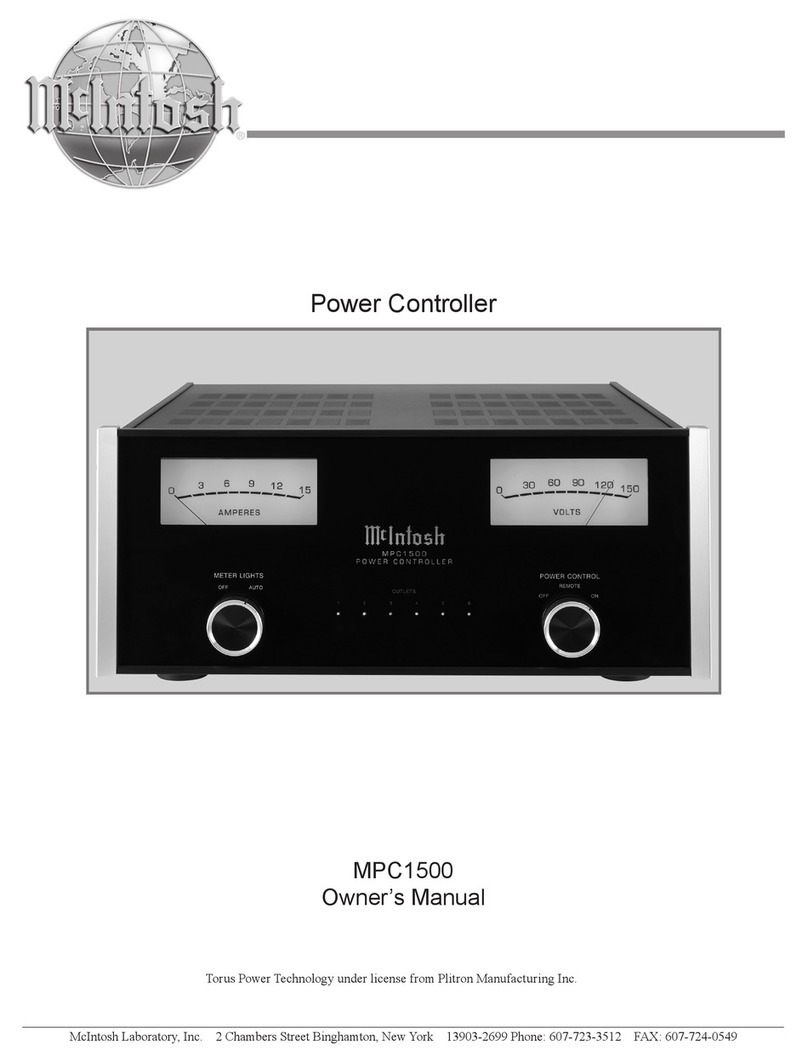 McIntosh MPC1500 User manual