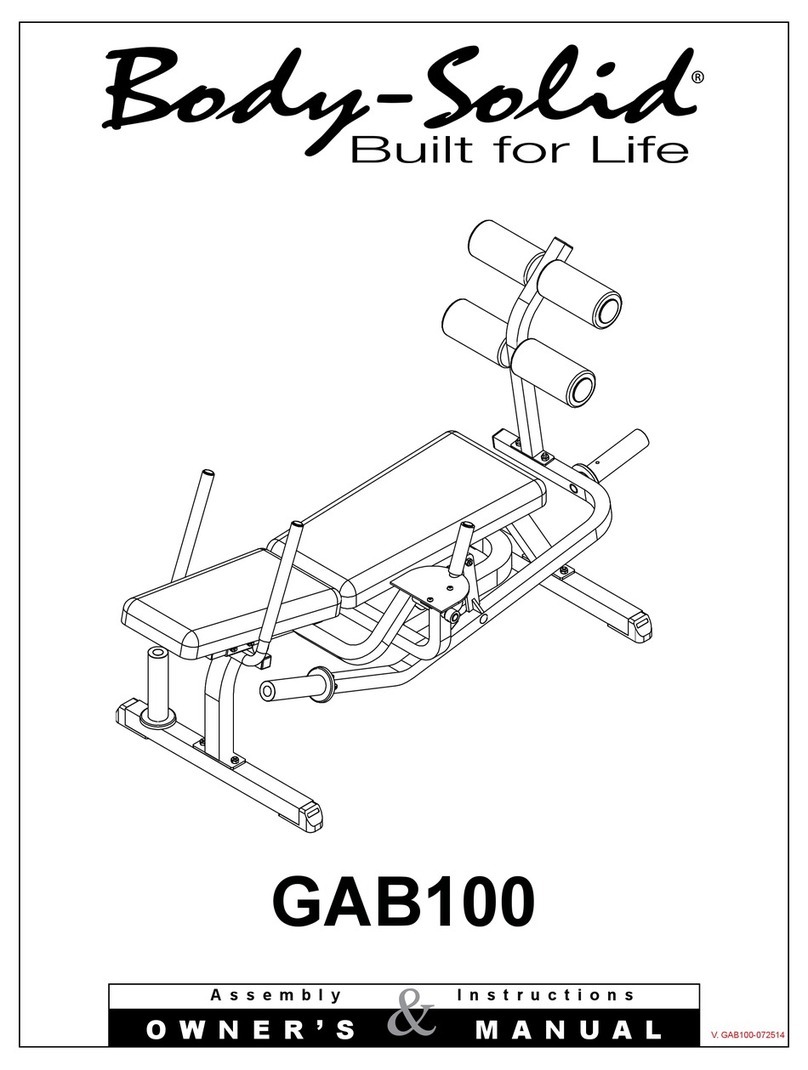 Body Solid GAB100 User manual