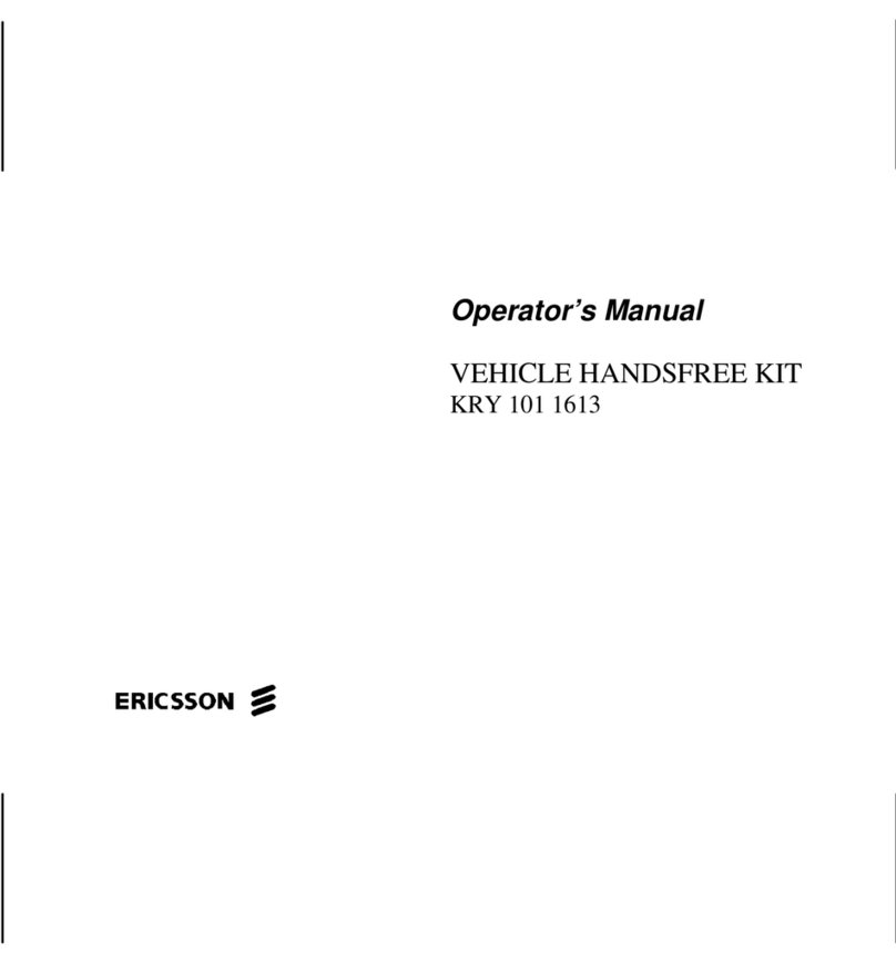 Ericsson KRY 101 1613 Operator's manual