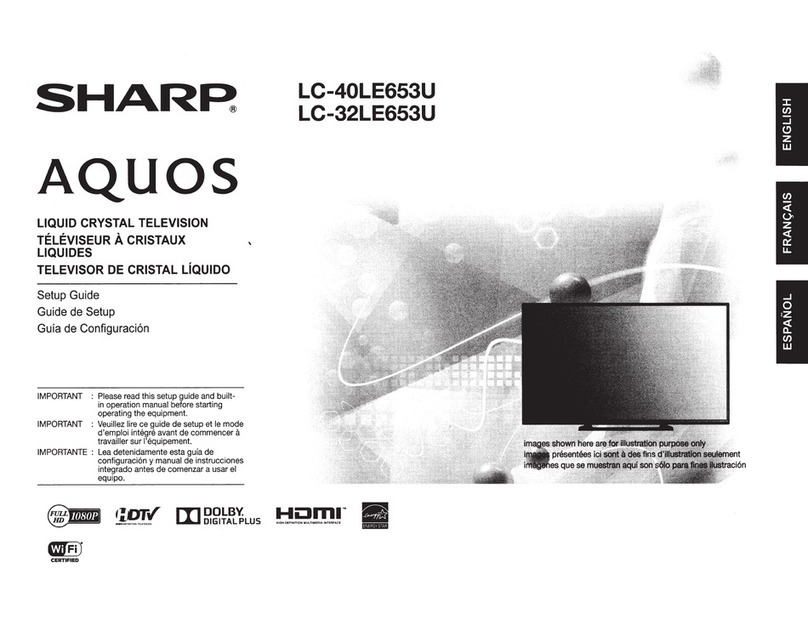 Sharp Aquos LC-40LE653U User manual