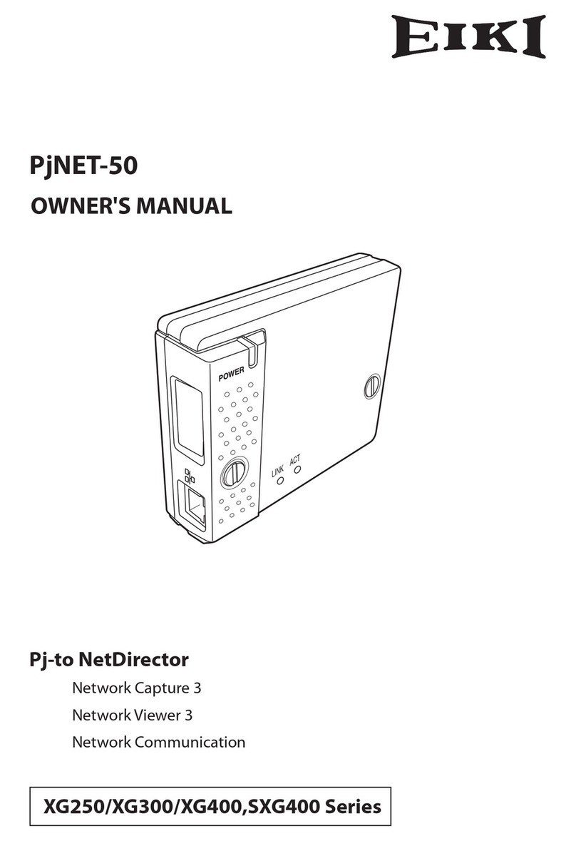 Eiki PjNET-50 User manual