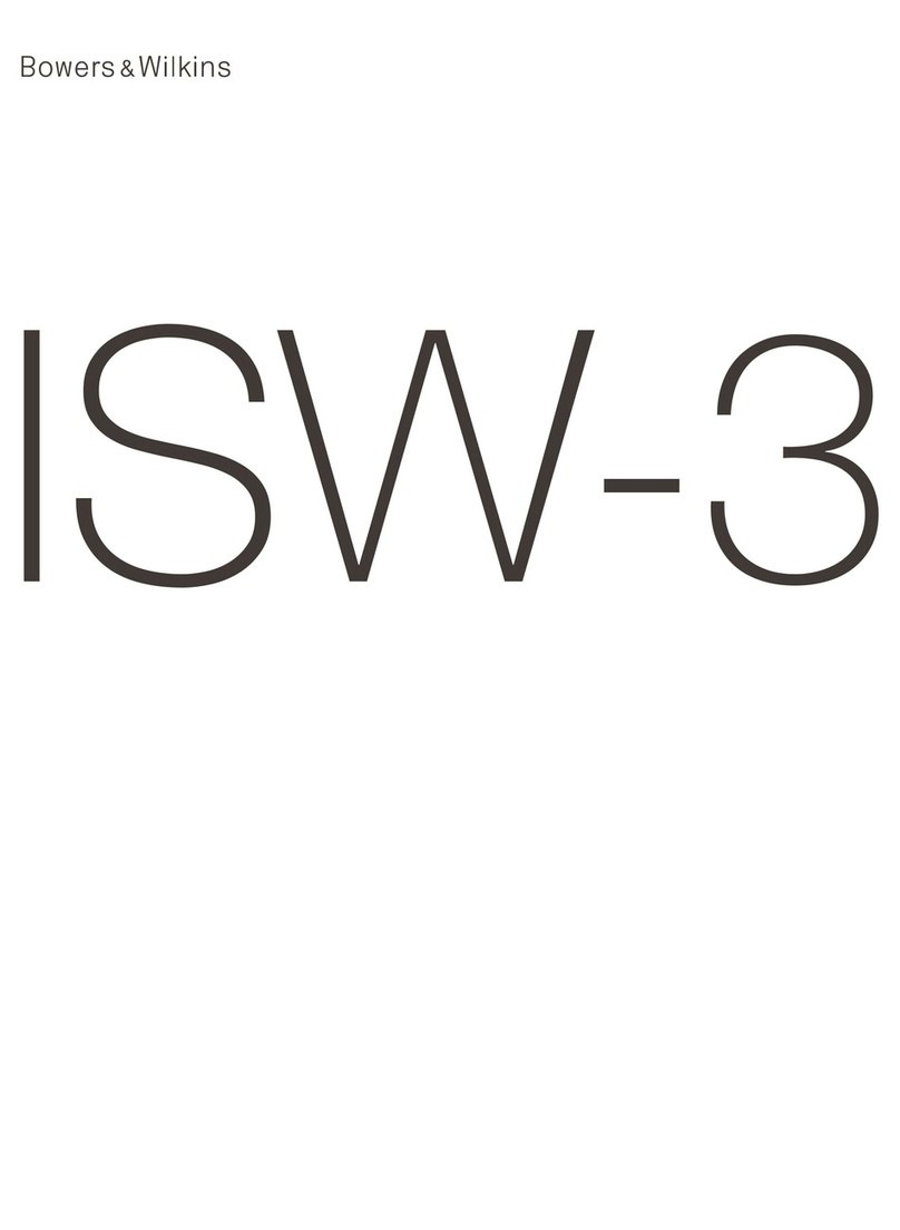 Bowers & Wilkins ISW-3 owner's manual