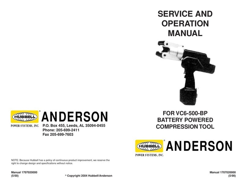 Hubbell ANDERSON VC6-500-BP User manual