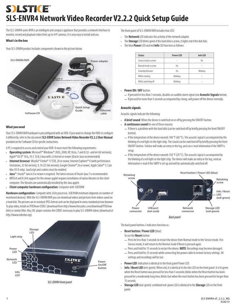 Solstice SLS-ENVR4 User manual