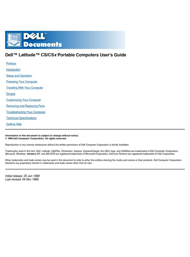 Dell Latitude CS User manual