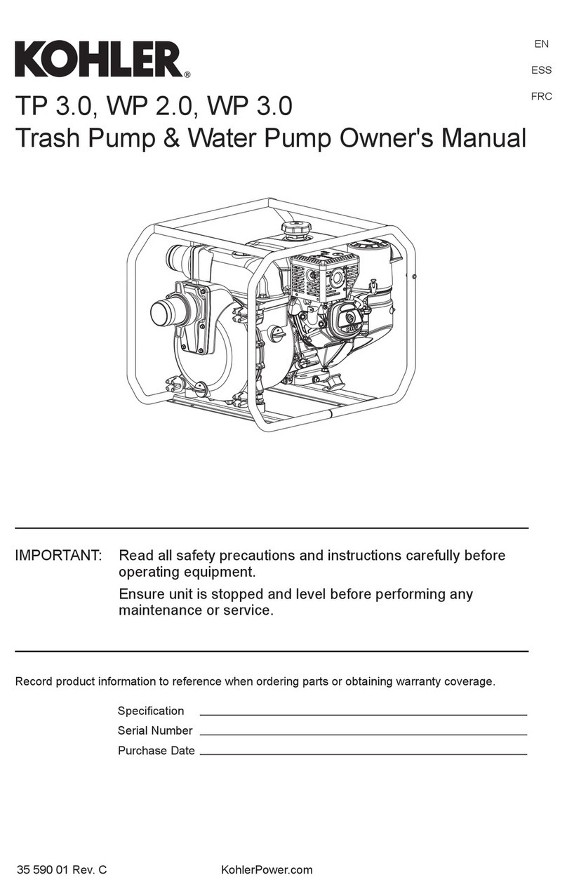 Kohler TP 3.0 owner's manual