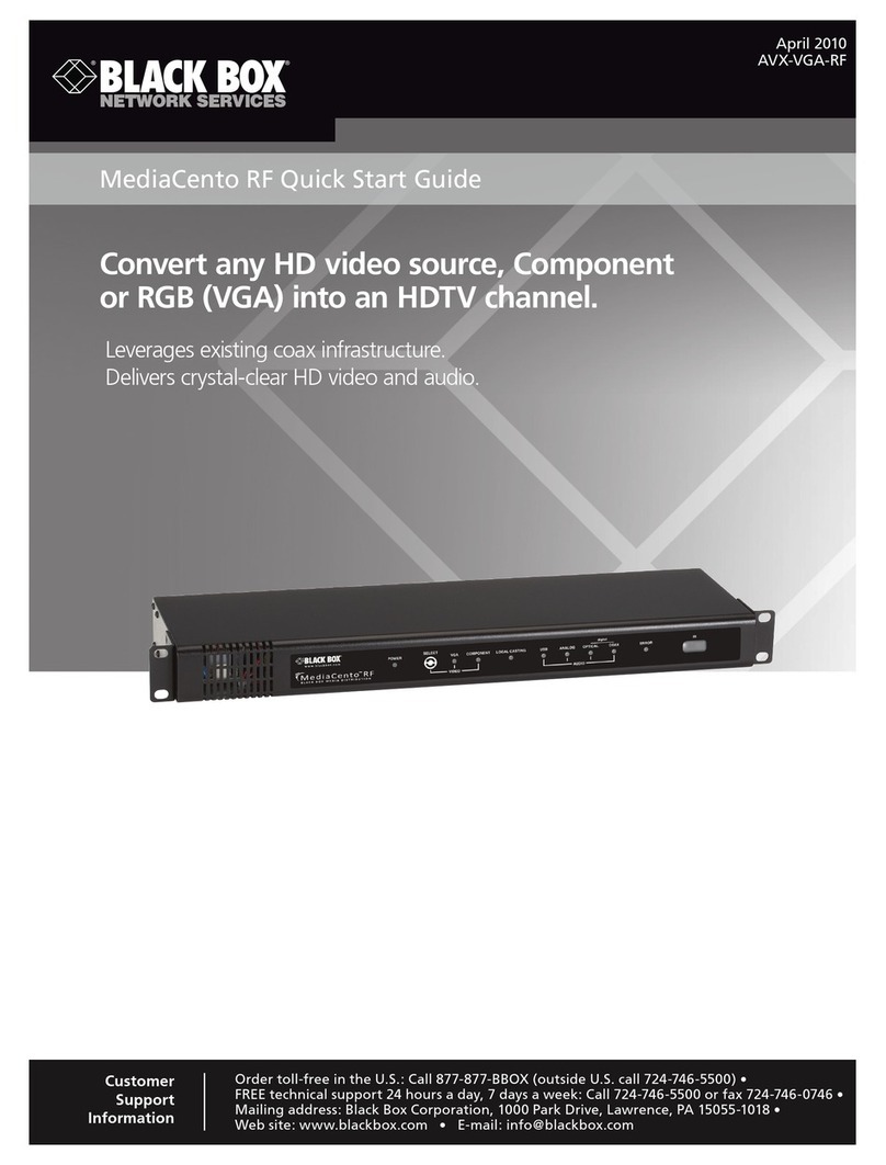 Black Box MediaCento AVX-VGA-RF User manual