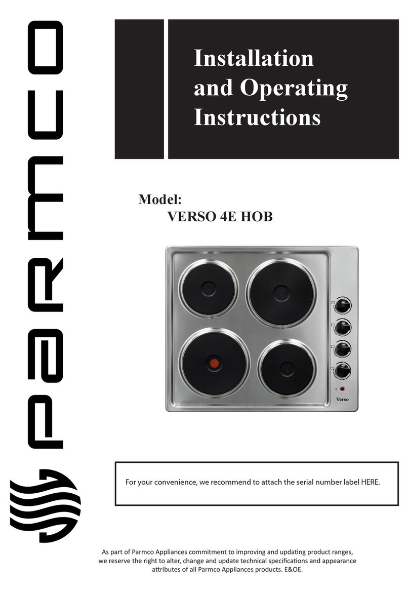 Parmco VERSO 4E HOB User manual