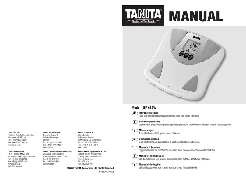 Tanita BF-683W instruction manual