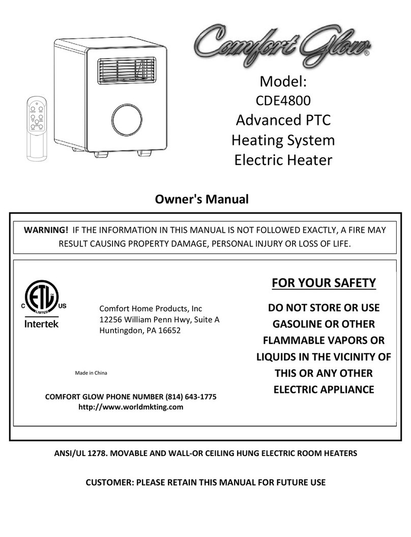 Comfort Glow CDE4800 owner's manual