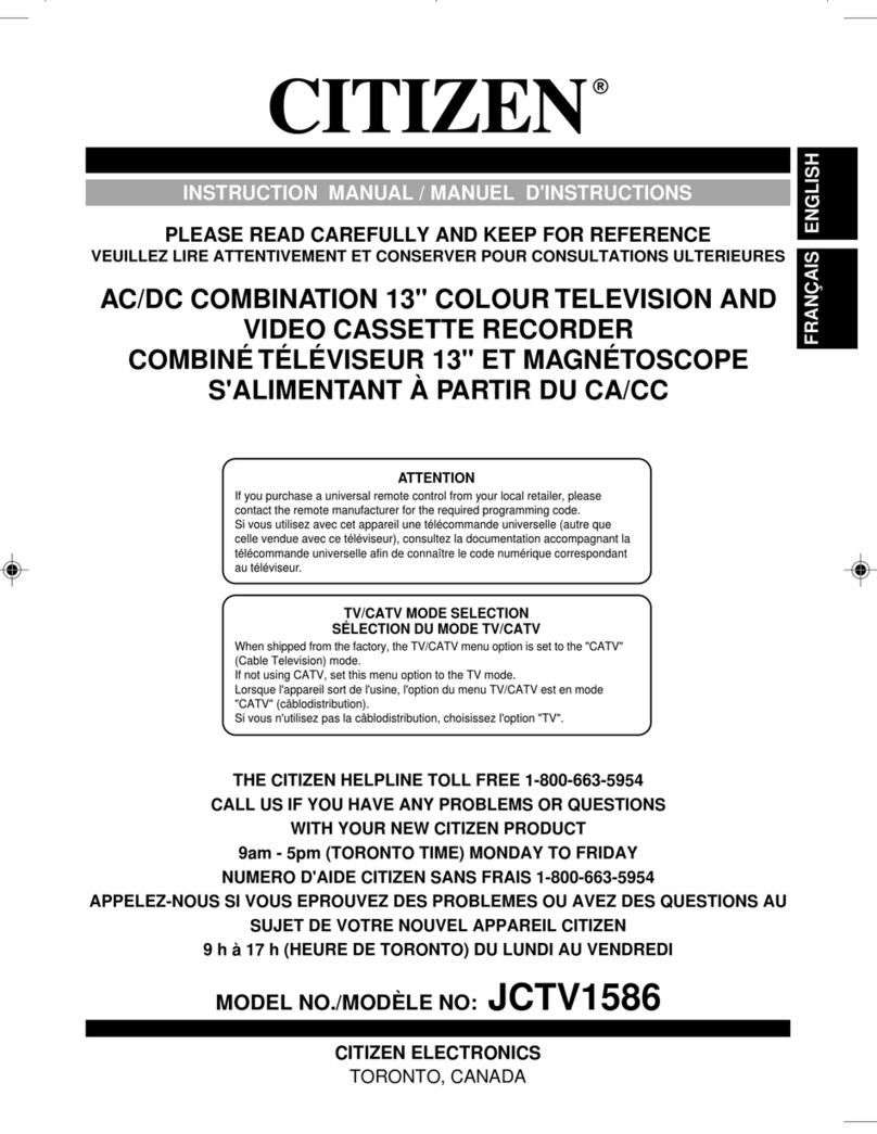 Citizen JCTV1586 User manual