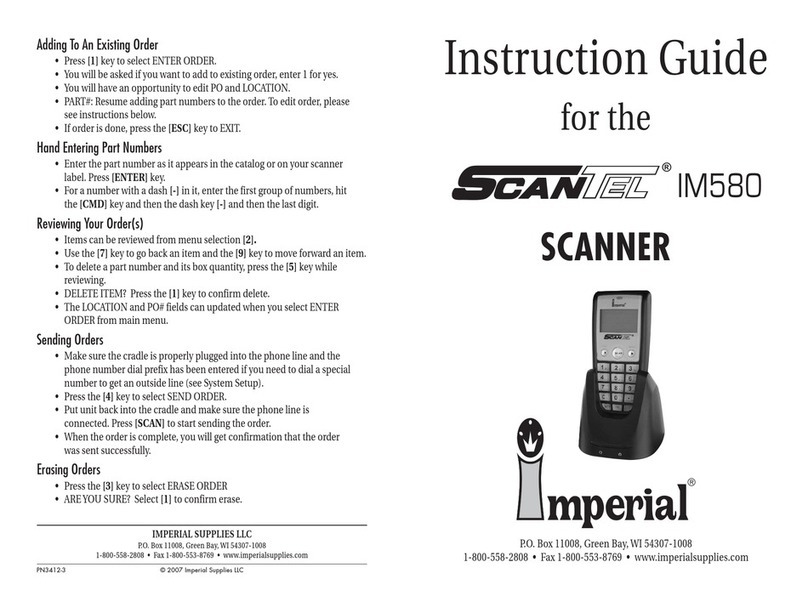 Imperial scantel IM580 Instruction guide