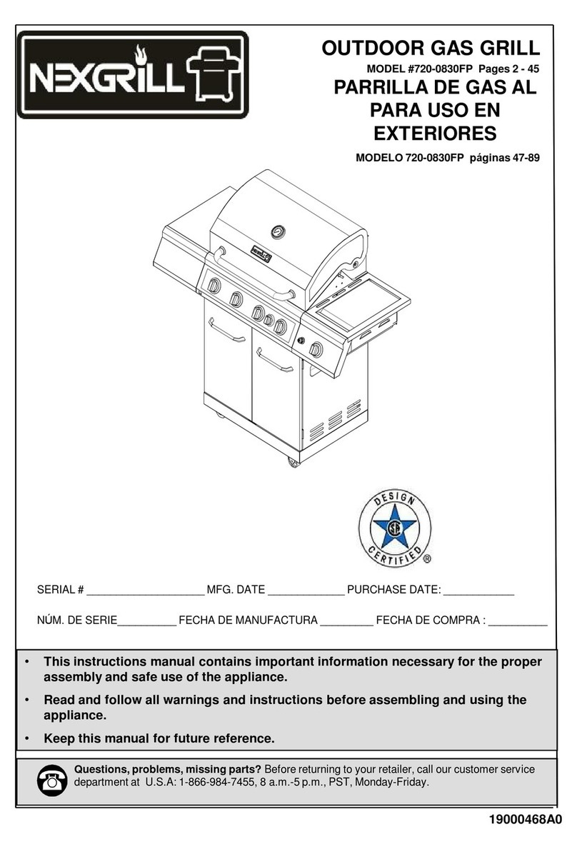 Nexgrill 720-0830FP user manual