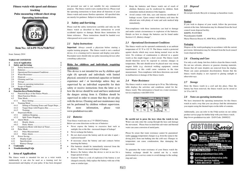 Crane AU4-PF-7GA operating instructions