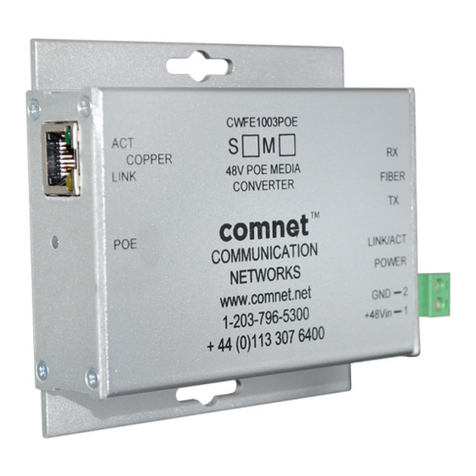 Comnet CNFE1003POEM/M Installation and operation manual