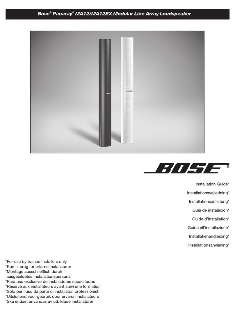 Bose Panaray MA12 User manual