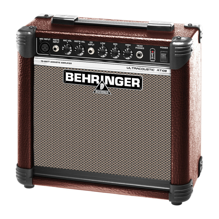 Behringer Ultracoustic AT108 quick start guide