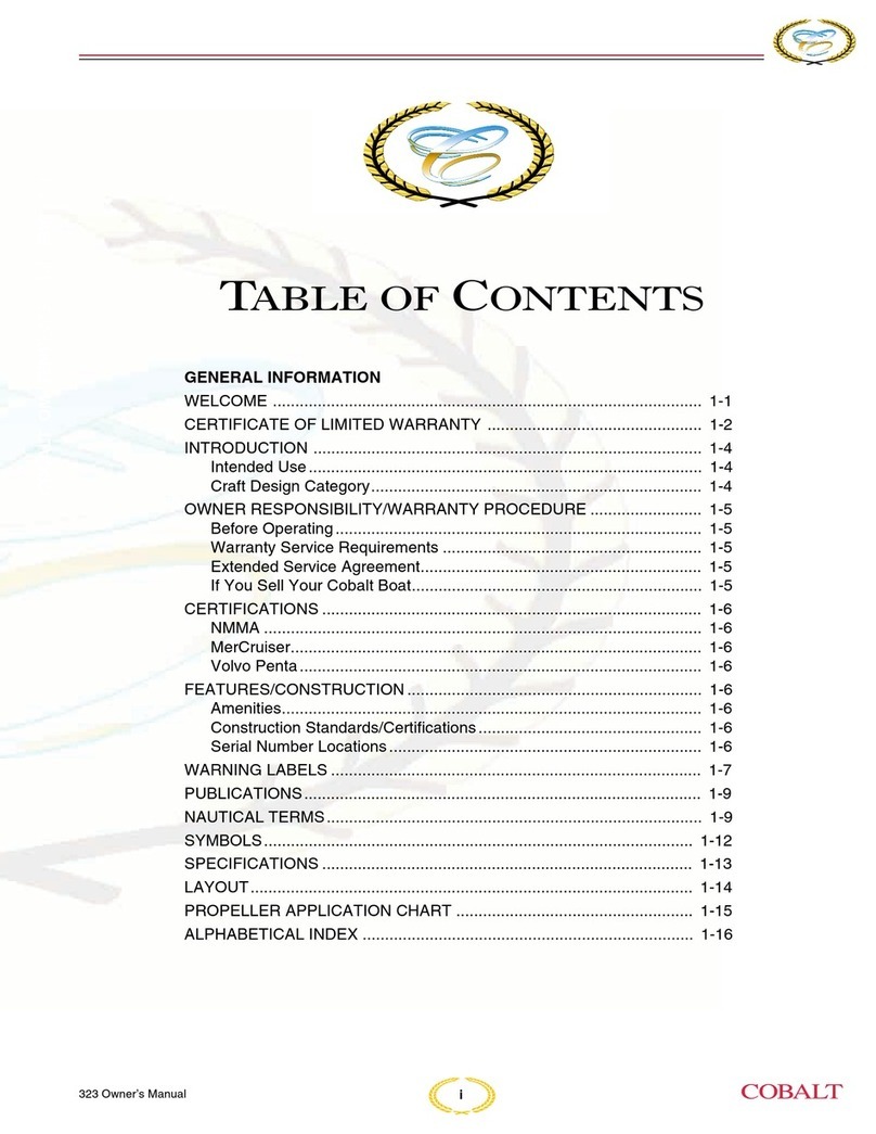 Cobalt Digital Inc 323 Day Cruiser owner's manual