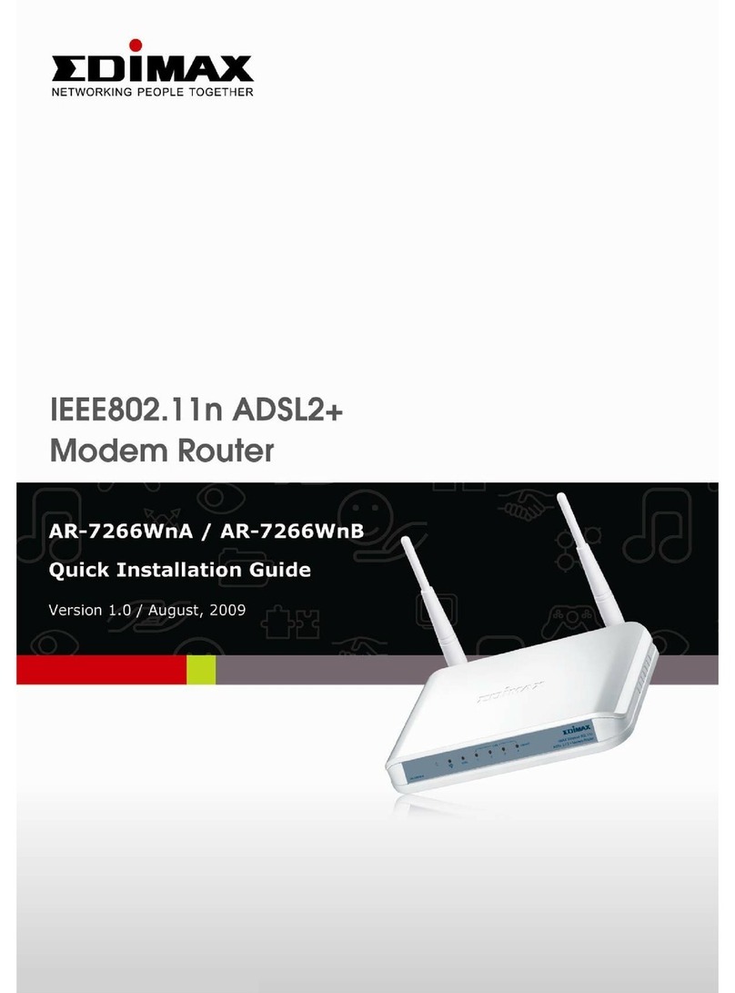 Edimax 2+ Modem Router AR-7266WnA quick start guide Edimax 2+ Modem Router AR-7266WnA quick start guide