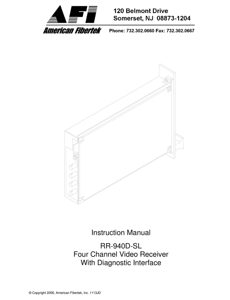 American Fibertek RR-940D-SL instruction manual