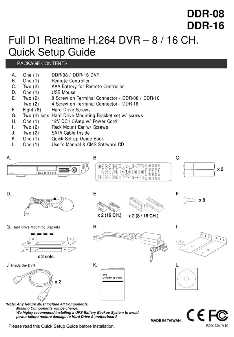 Okina USA DDR-08 Quick setup guide
