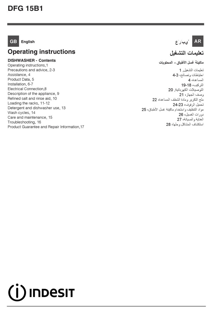 Indesit DFG 15B1 User manual