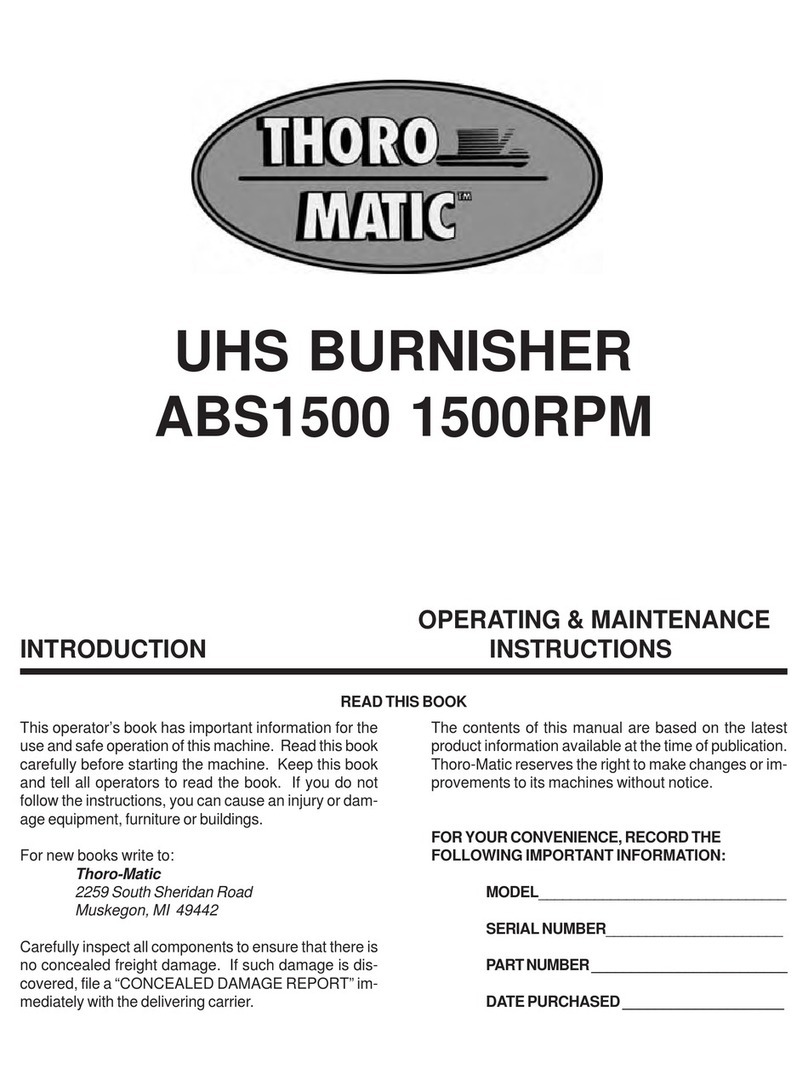 Thoro-Matic ABS1500 Operating & maintenance instructions