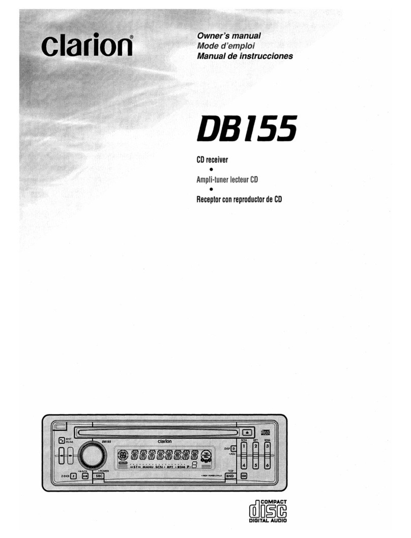 Clarion DB155 owner's manual