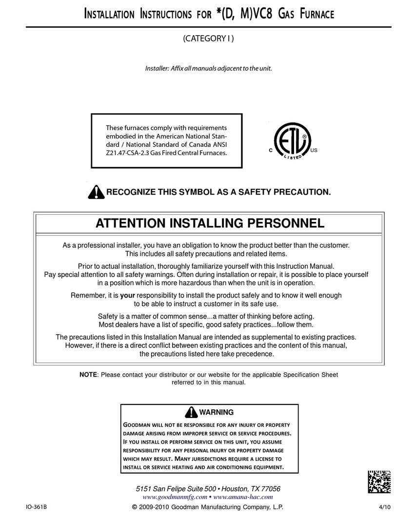 Goodman GDVC80703B installation instructions