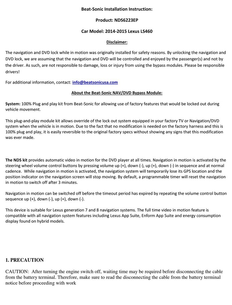Beat-Sonic NDS6223EP installation instructions