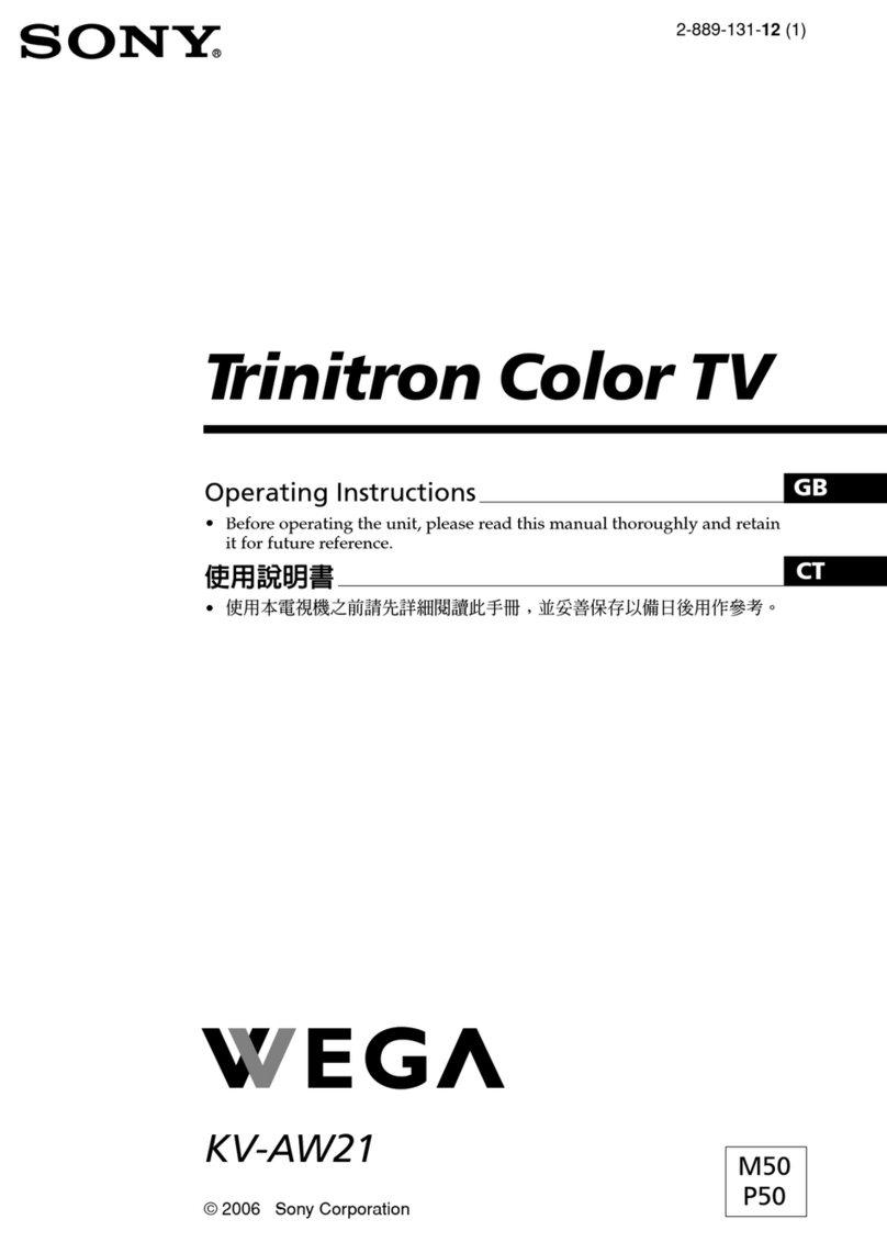 Sony Trinitron WEGA KV-AW21 User manual