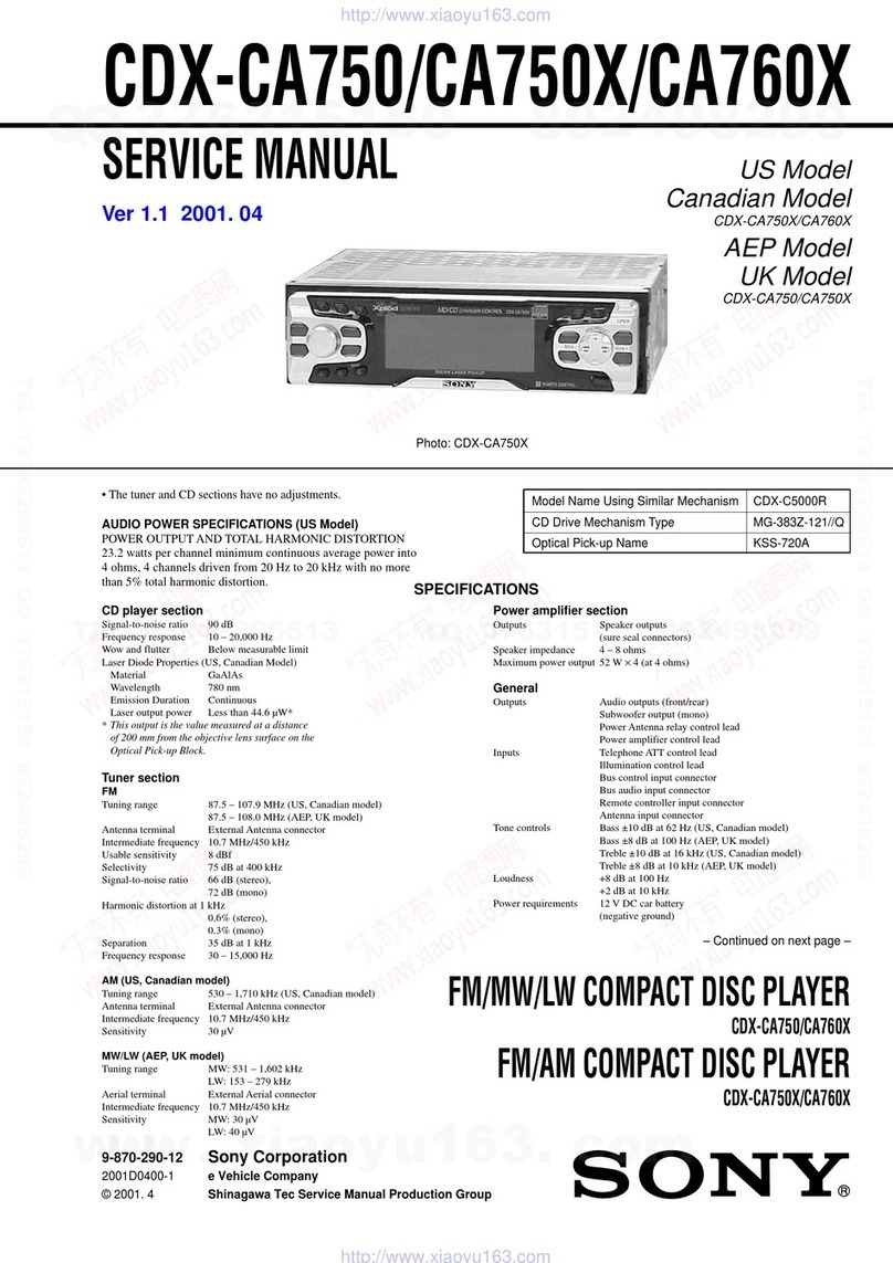 Sony CDX-CA750 Service manual