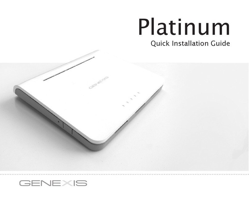 Genexis Platinum Quick installation guide