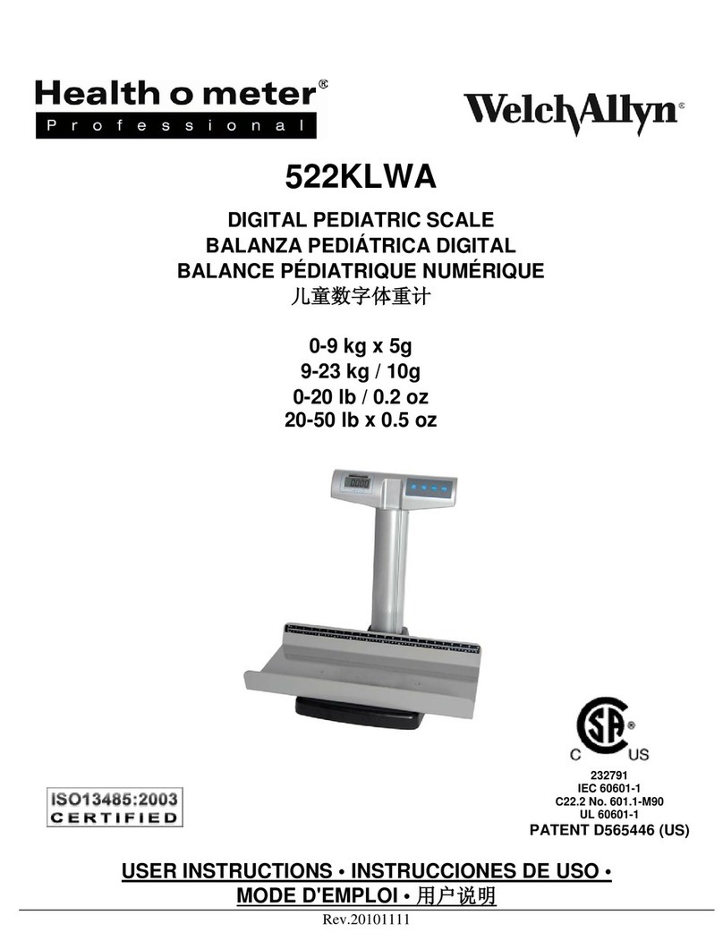 Health O Meter 522KLWA User instructions