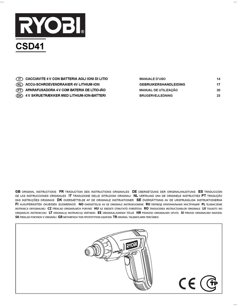 Ryobi CSD41 User manual