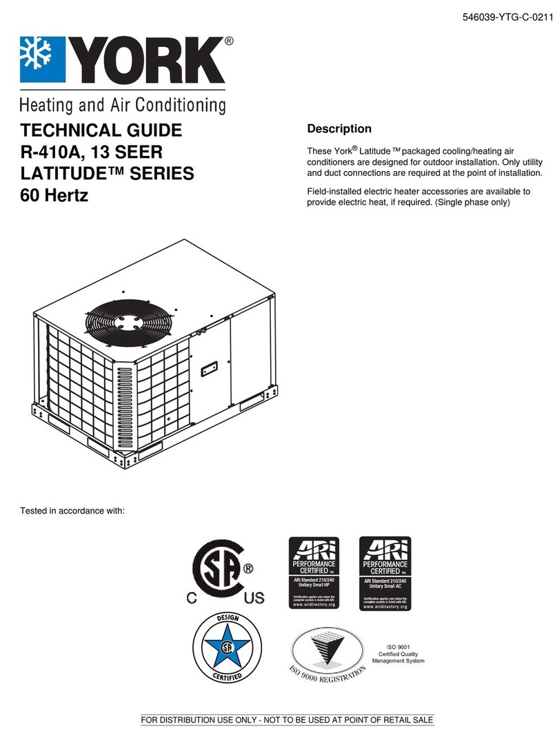 York R-410F Quick start guide