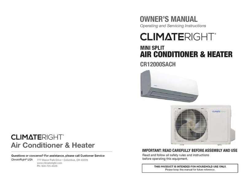 ClimateRight easyair CR12000SACH User manual