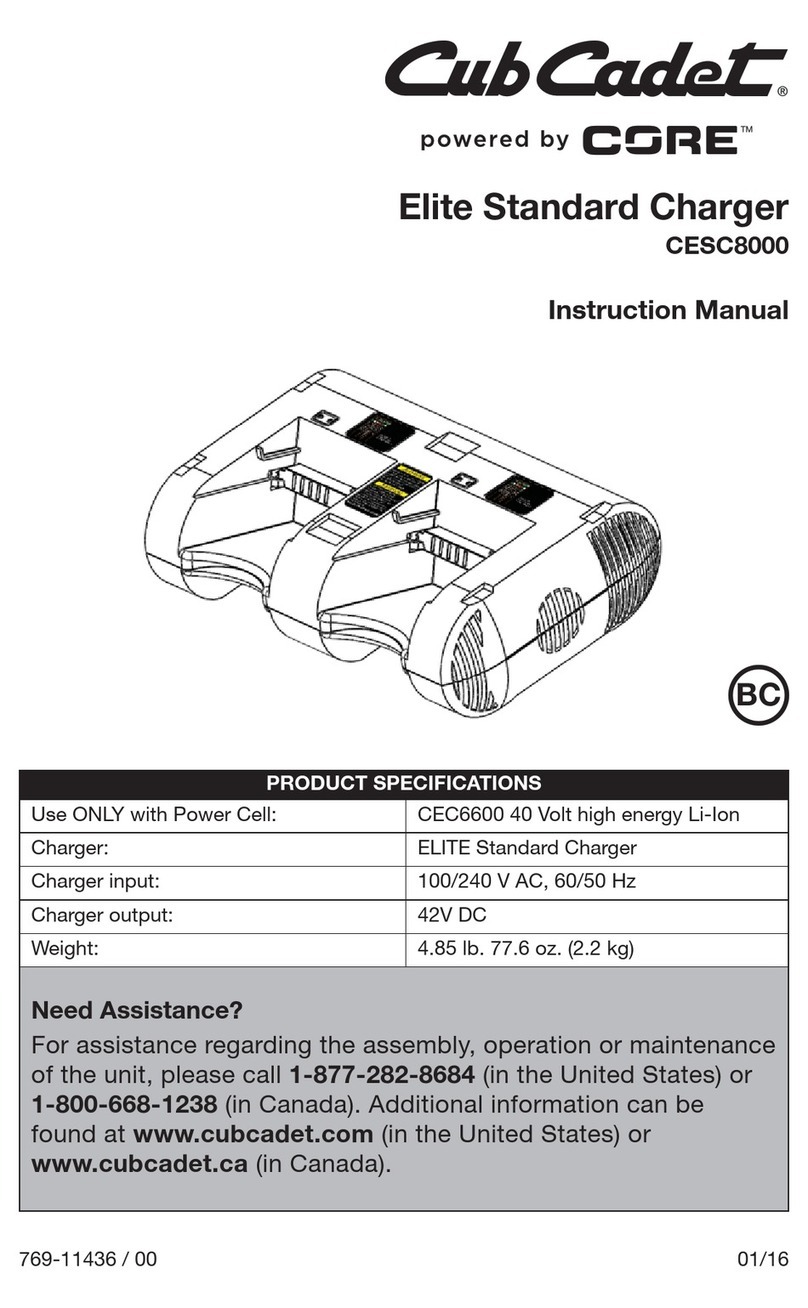 Cub Cadet CESC8000 instruction manual