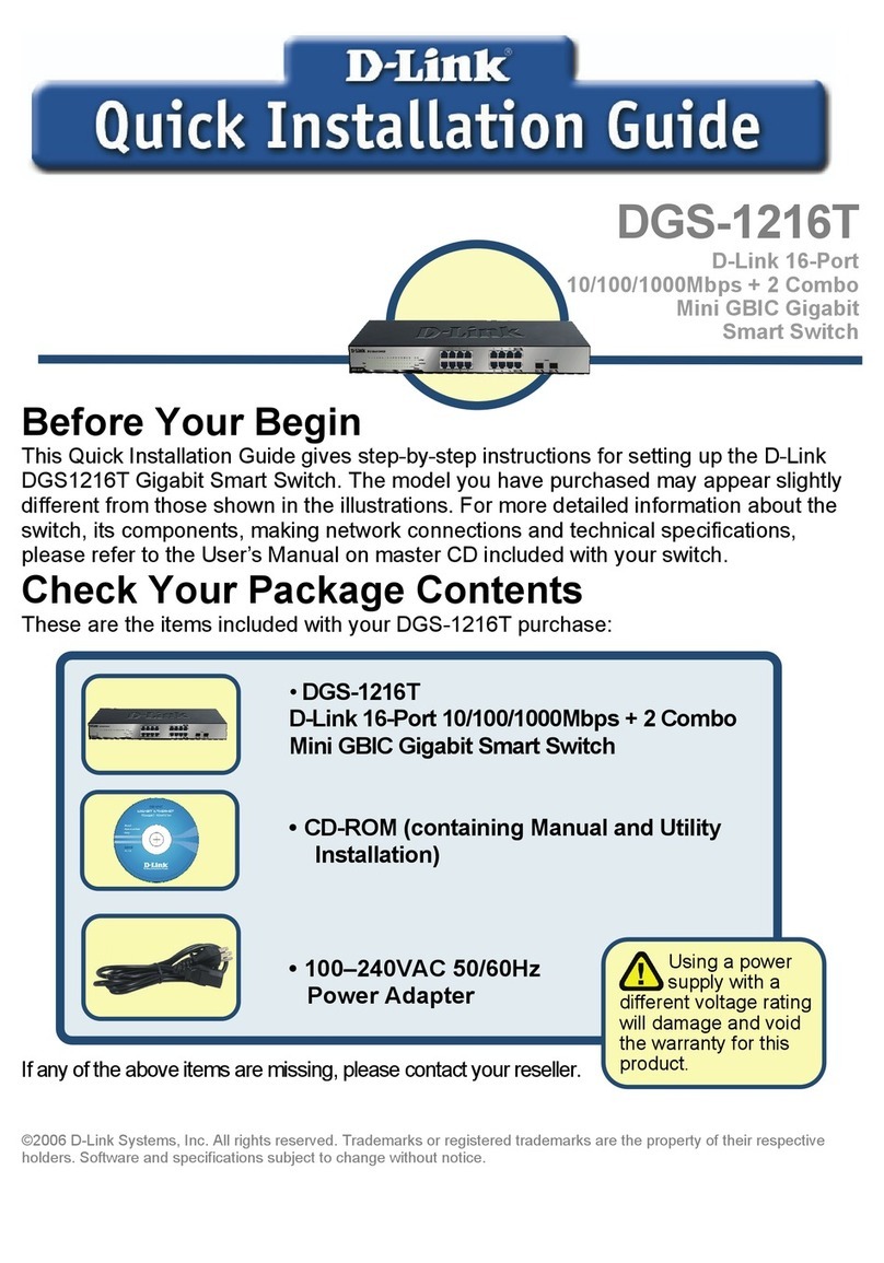 D-Link DGS-1216T - Switch Operator's manual