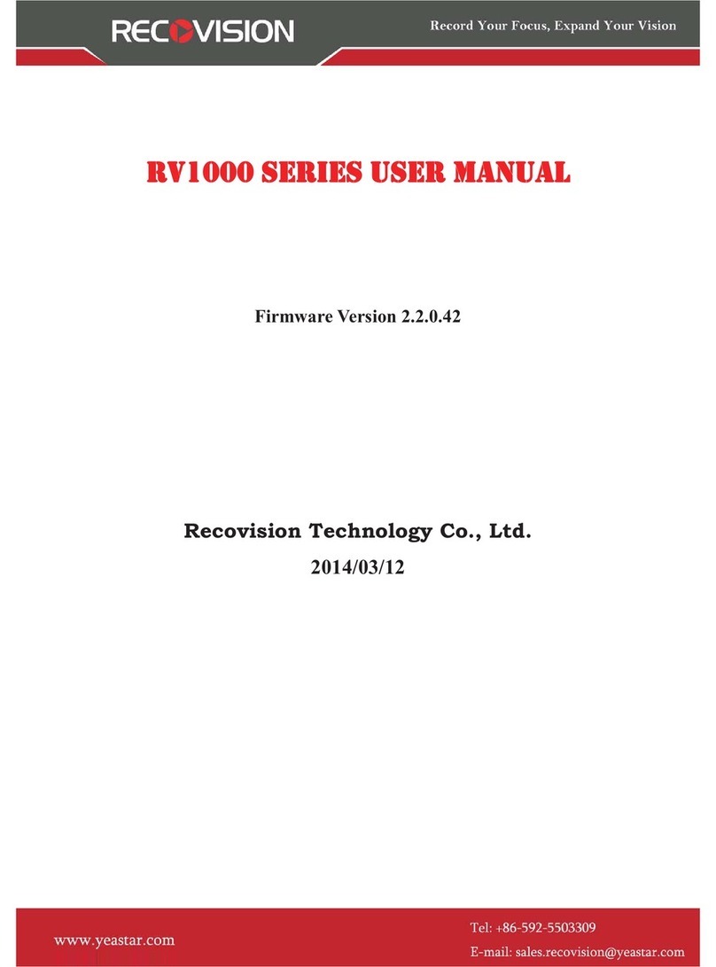 Recovision RV1000 SERIES user manual