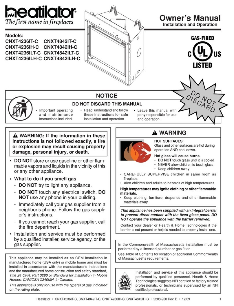 Heatiator CNXT4236IT-C owner's manual