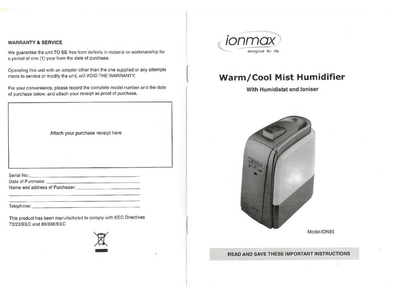 ionmax ION85 Important instructions