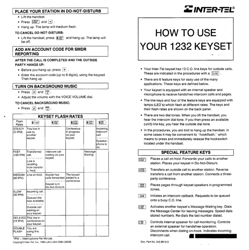 intertel 1232 User manual