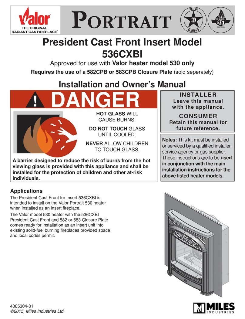 Valor PORTRAIT 536CXBI Installation instructions