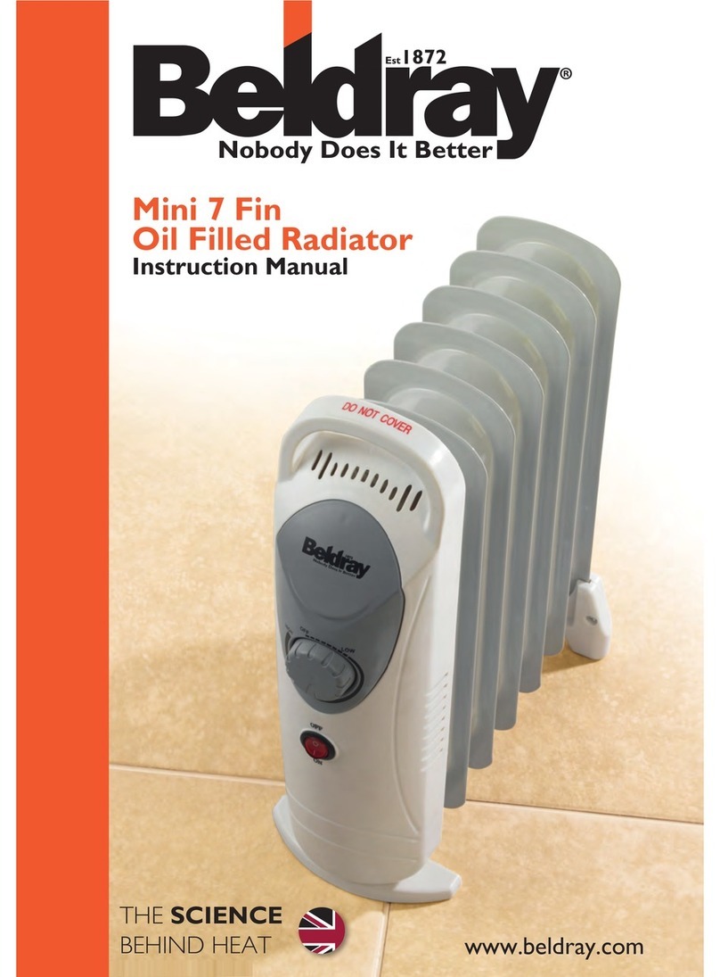 Beldray EH0575 mini 7 fin instruction manual