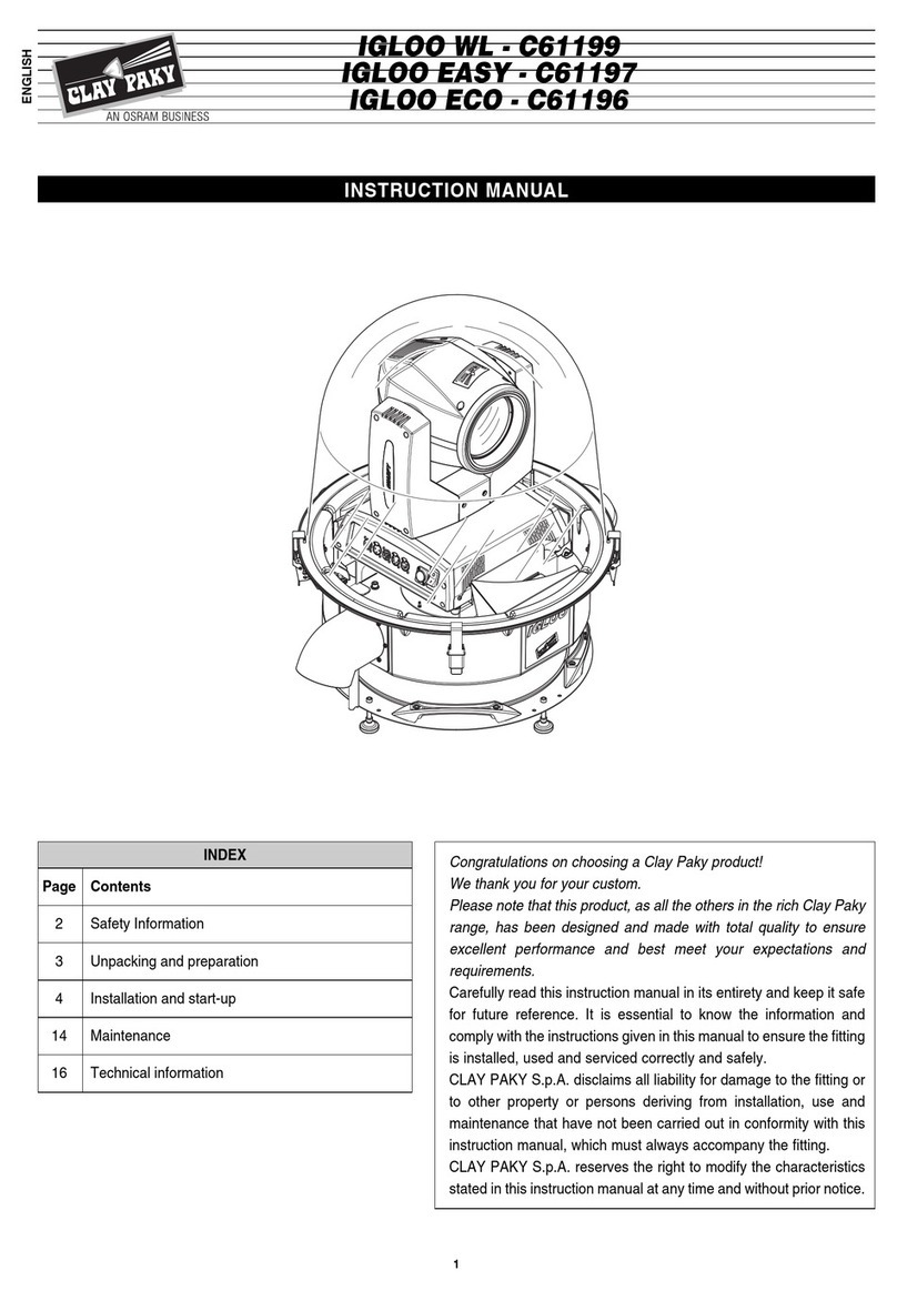 Claypaky IGLOO WL-C61199 User manual