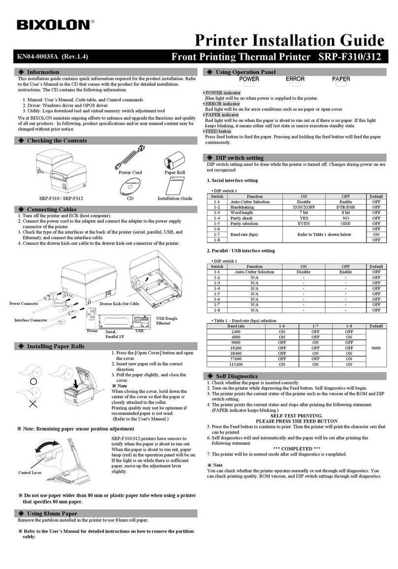 BIXOLON SRP-F310 User manual
