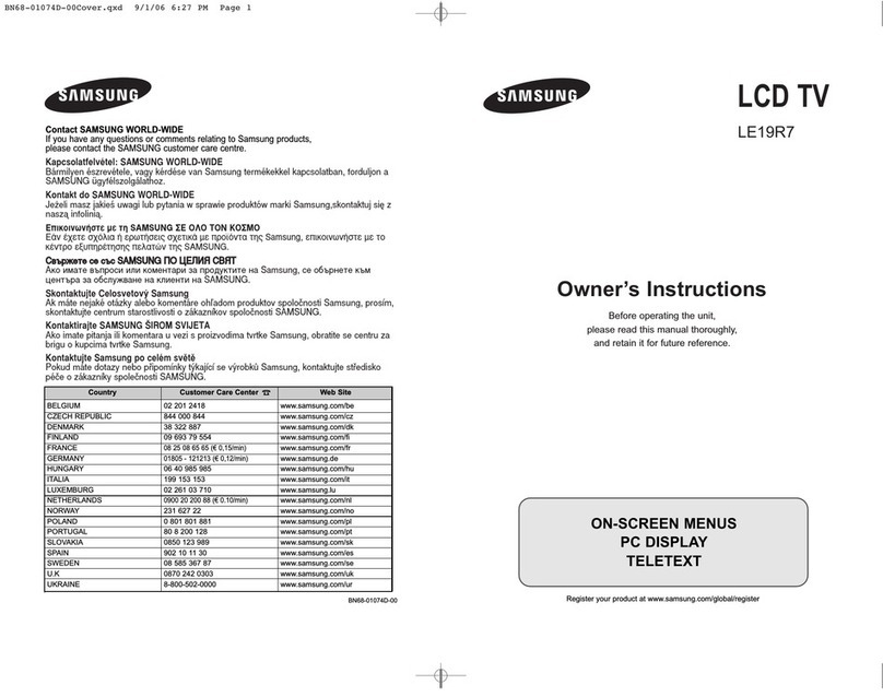 Samsung LE19R7 User manual