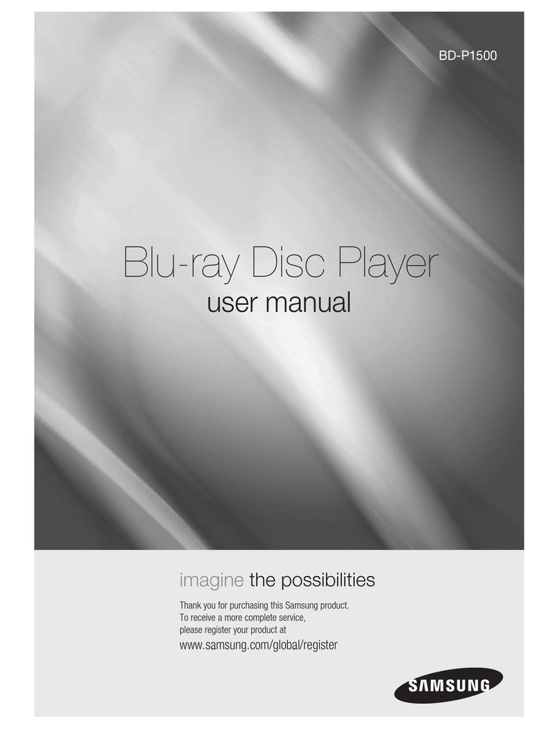 Samsung BDP1500 - Blu-Ray Disc Player user manual