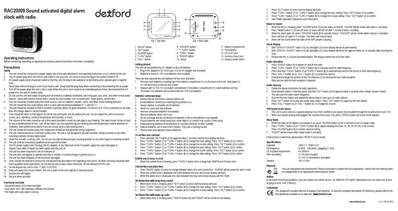 Dexford RAC20009 User manual